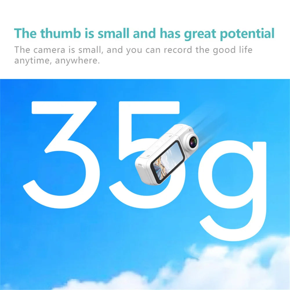 AMORUS Mini 2.7K Thumb Action Camera 1080P Pocket Sport Cam 1.47 Inch 180 Angle WIFI Recorder Magnetic Attraction Bracket Camera