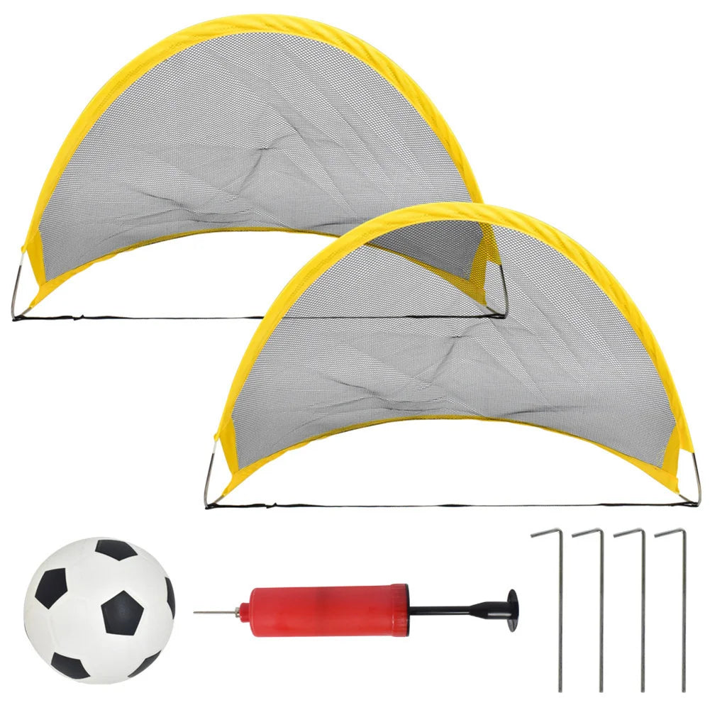 Foldable Soccer Net with Soccer Ball Folding Football Goal Folding Training Goal Net Kits Kids Indoor Outdoor Toy Practice Gate