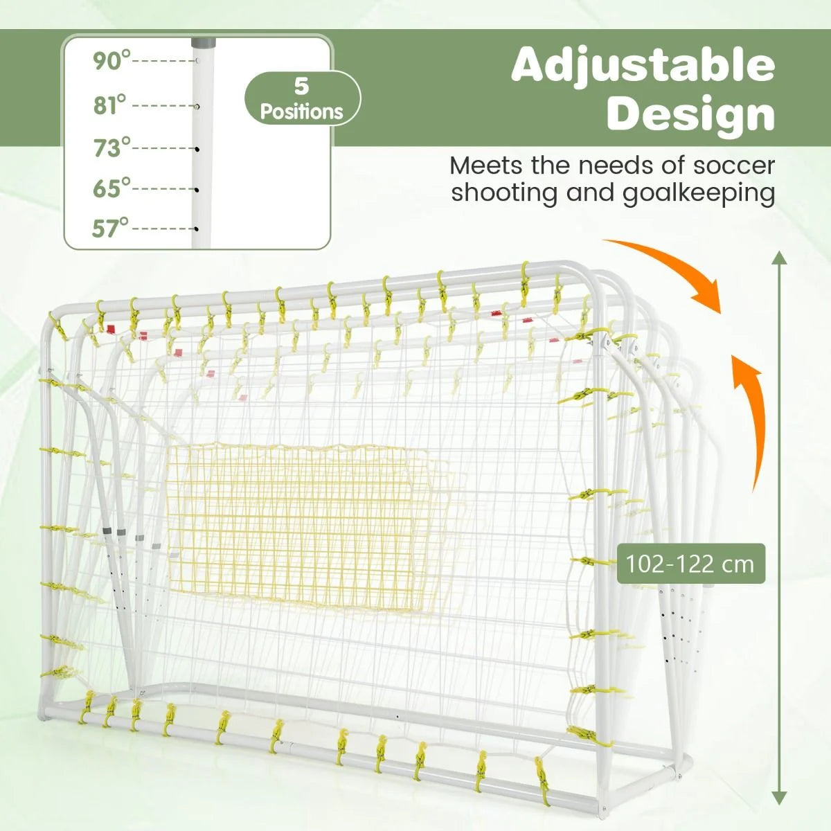 2-In-1 Kids Soccer Rebounder and Soccer Goal for Kids Aged 6+ Years Old