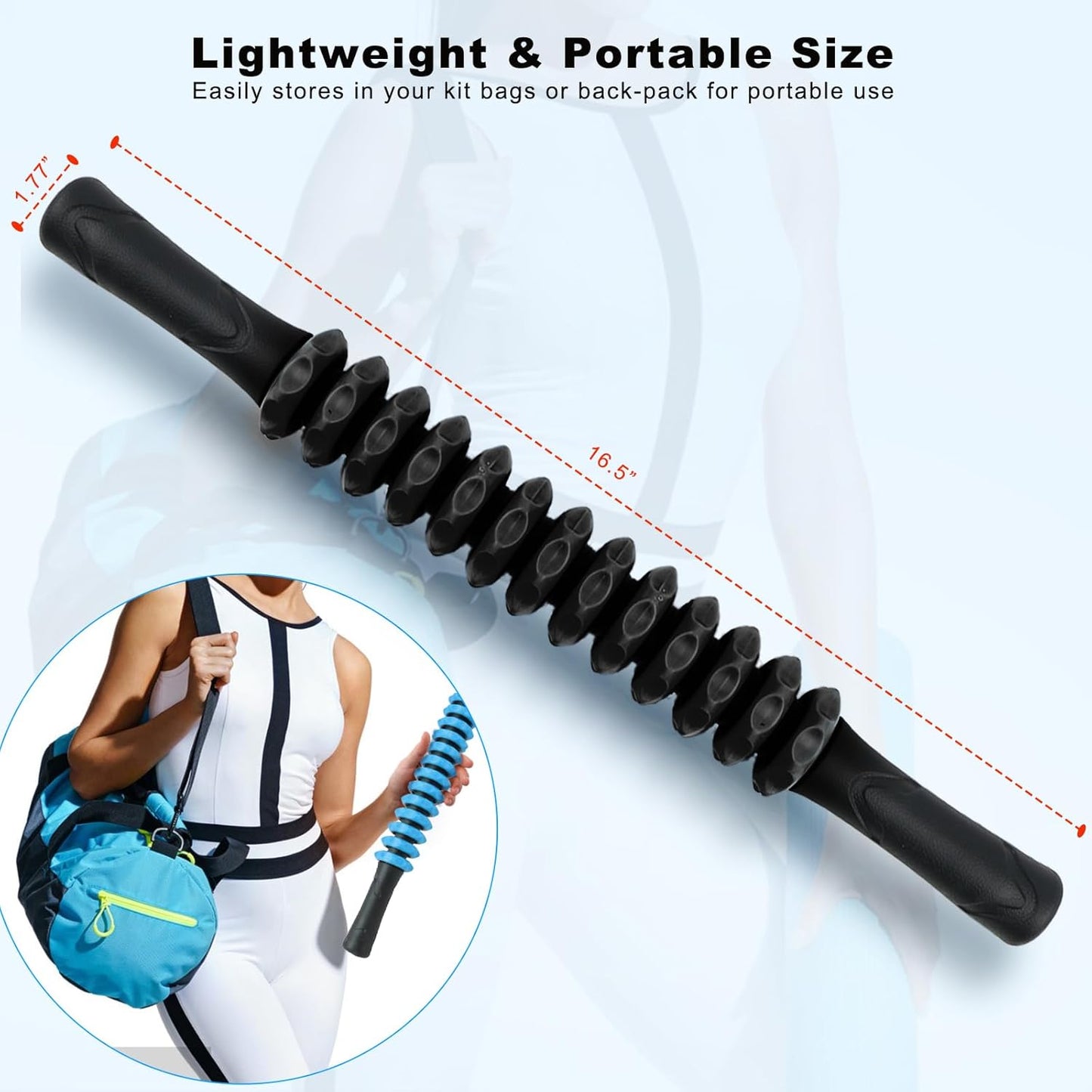 Muscle Roller Stick, Deep Tissue Massage Stick for Athletes, Therapy Muscle Stick for Exercise Runners, Lipo Stick for Relief Muscle Soreness, Fascia, Trigger Points, Help Calf, Leg, Back