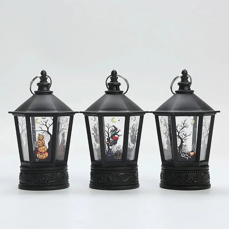 LED Pumpkin Lantern Halloween Party Horror Ghost Festival Bar Haunted House Ornaments Halloween Decoration Wind Lamp Kids Gift