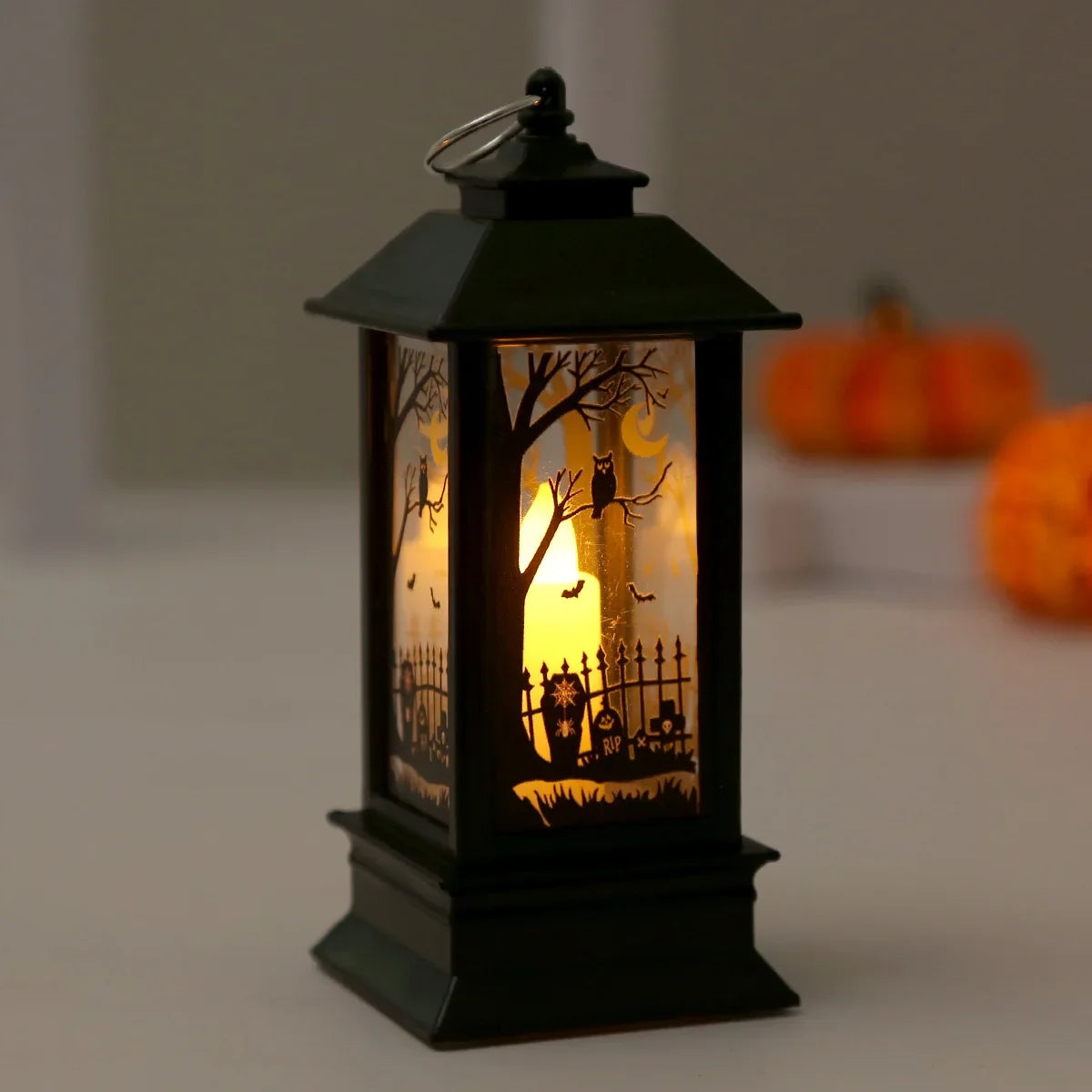 LED Pumpkin Lantern Halloween Party Horror Ghost Festival Bar Haunted House Ornaments Halloween Decoration Wind Lamp Kids Gift