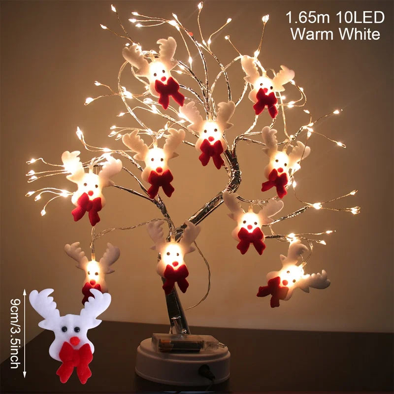 LED Merry Christmas Ornaments Christmas Decorations for Home 2024 Christmas Tree Decorations Xmas Deco Noel New Year 2025 Natal