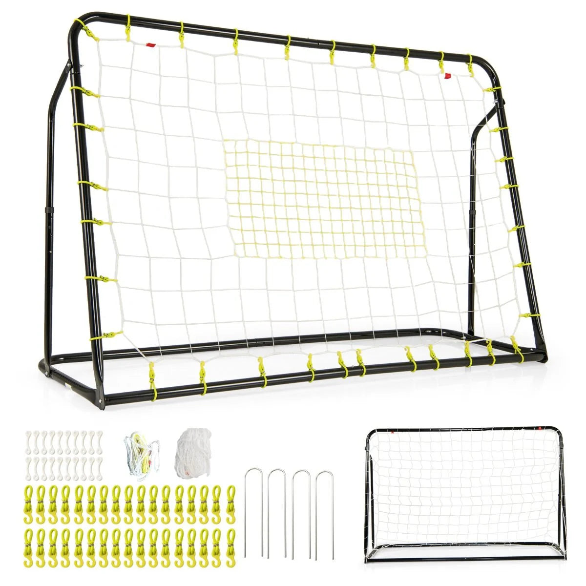 2-In-1 Kids Soccer Rebounder and Soccer Goal for Kids Aged 6+ Years Old