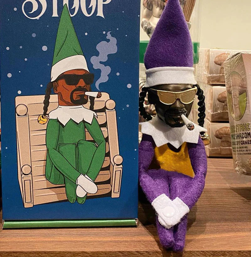 Snoop on a Stoop Christmas Elf Doll Spy on a Bent Christmas Elf Doll Home Decoration New Year Christmas Gift Toy