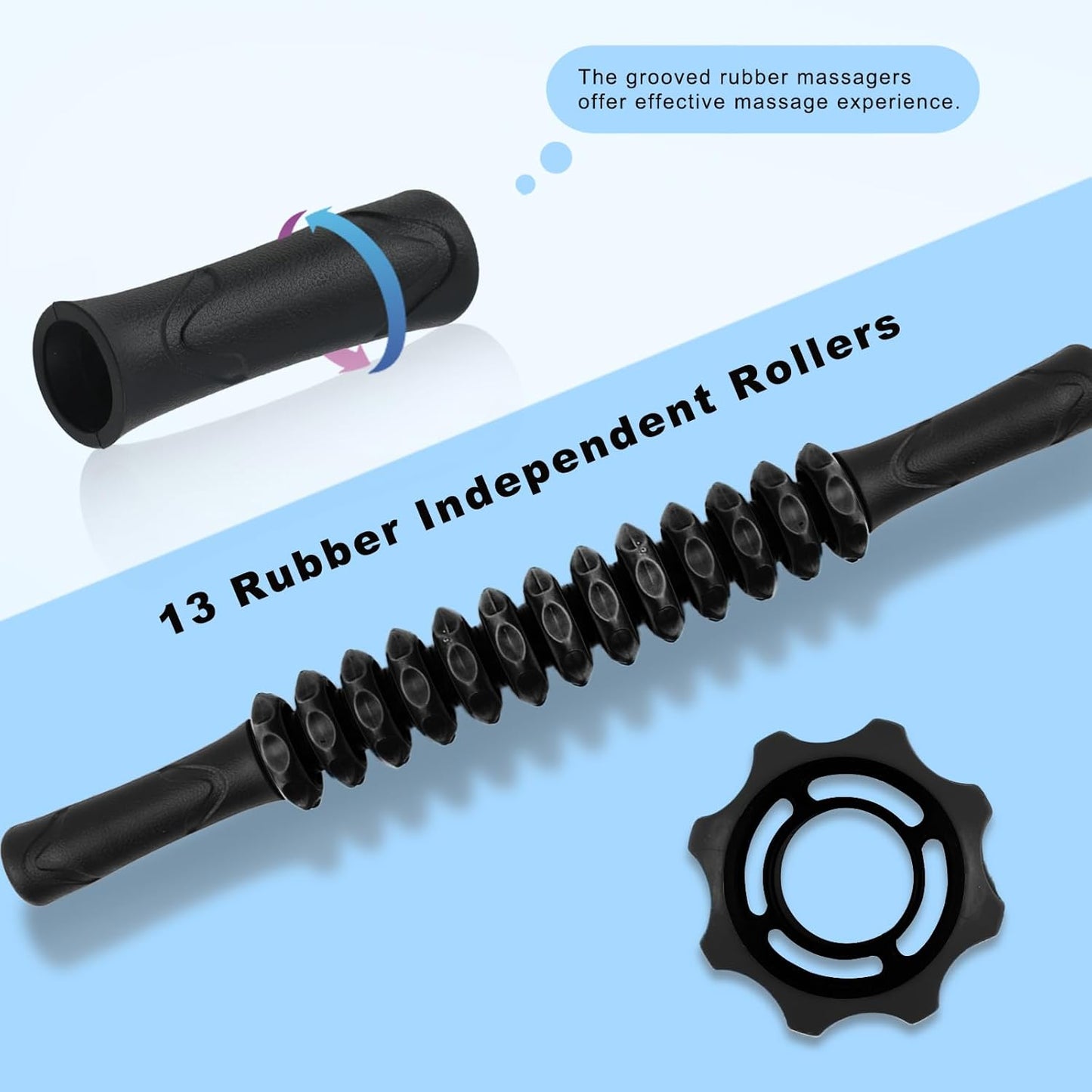 Muscle Roller Stick, Deep Tissue Massage Stick for Athletes, Therapy Muscle Stick for Exercise Runners, Lipo Stick for Relief Muscle Soreness, Fascia, Trigger Points, Help Calf, Leg, Back