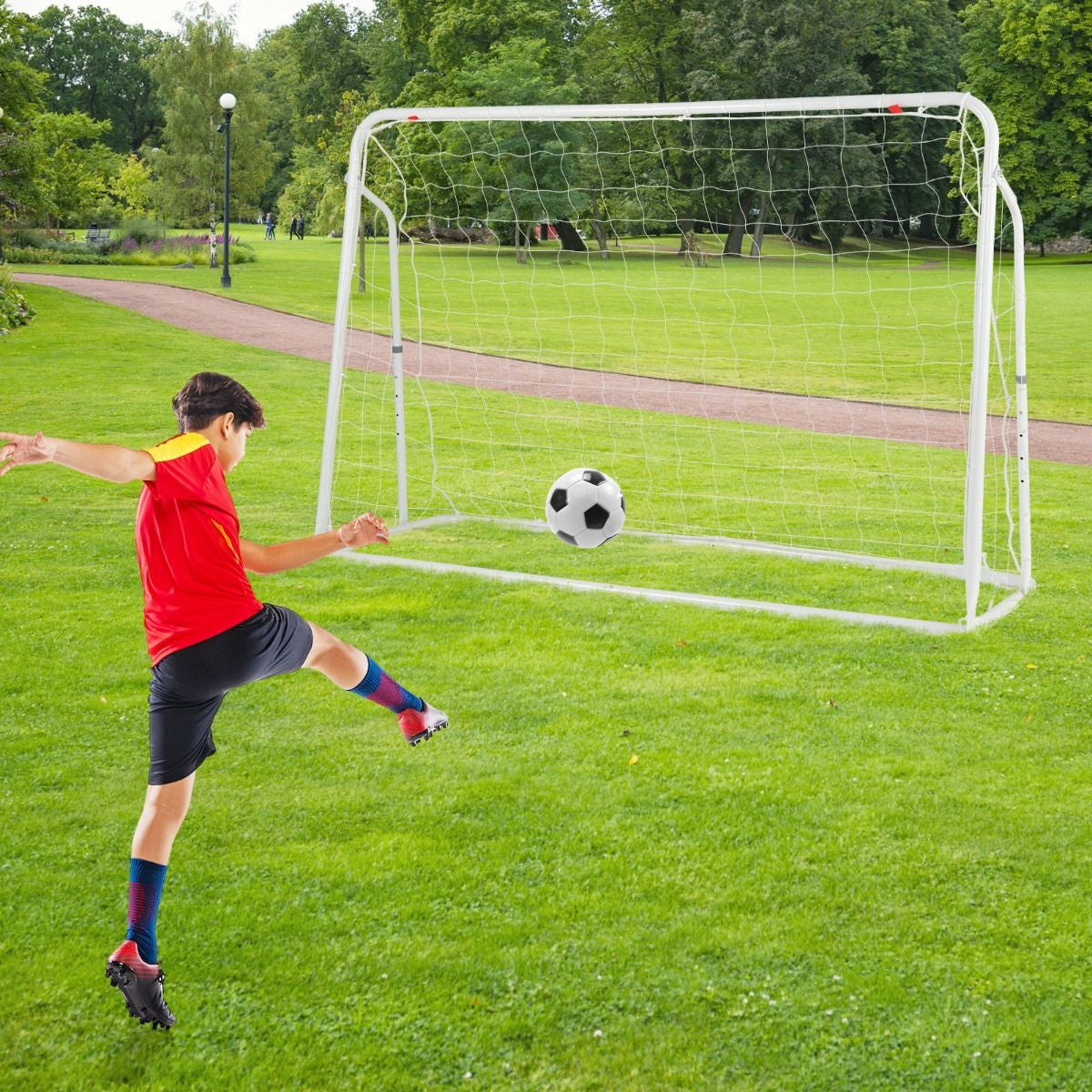 2-In-1 Kids Soccer Rebounder and Soccer Goal for Kids Aged 6+ Years Old