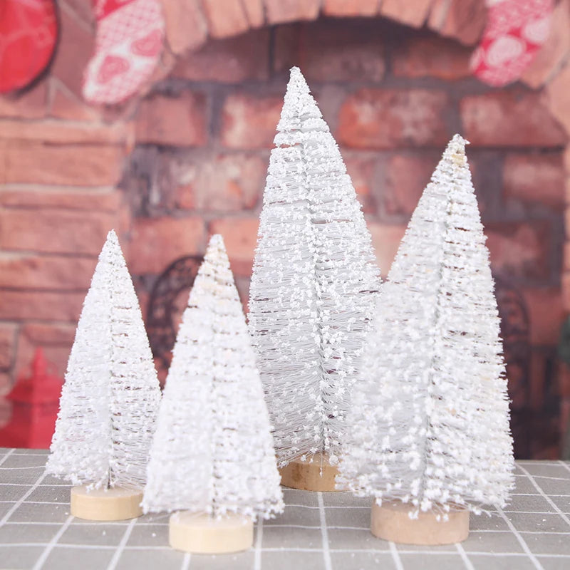 Decoration Christmas Christmas Decorations for Home White Simulation Christmas Tree Decor Window Living Room Table Ornaments