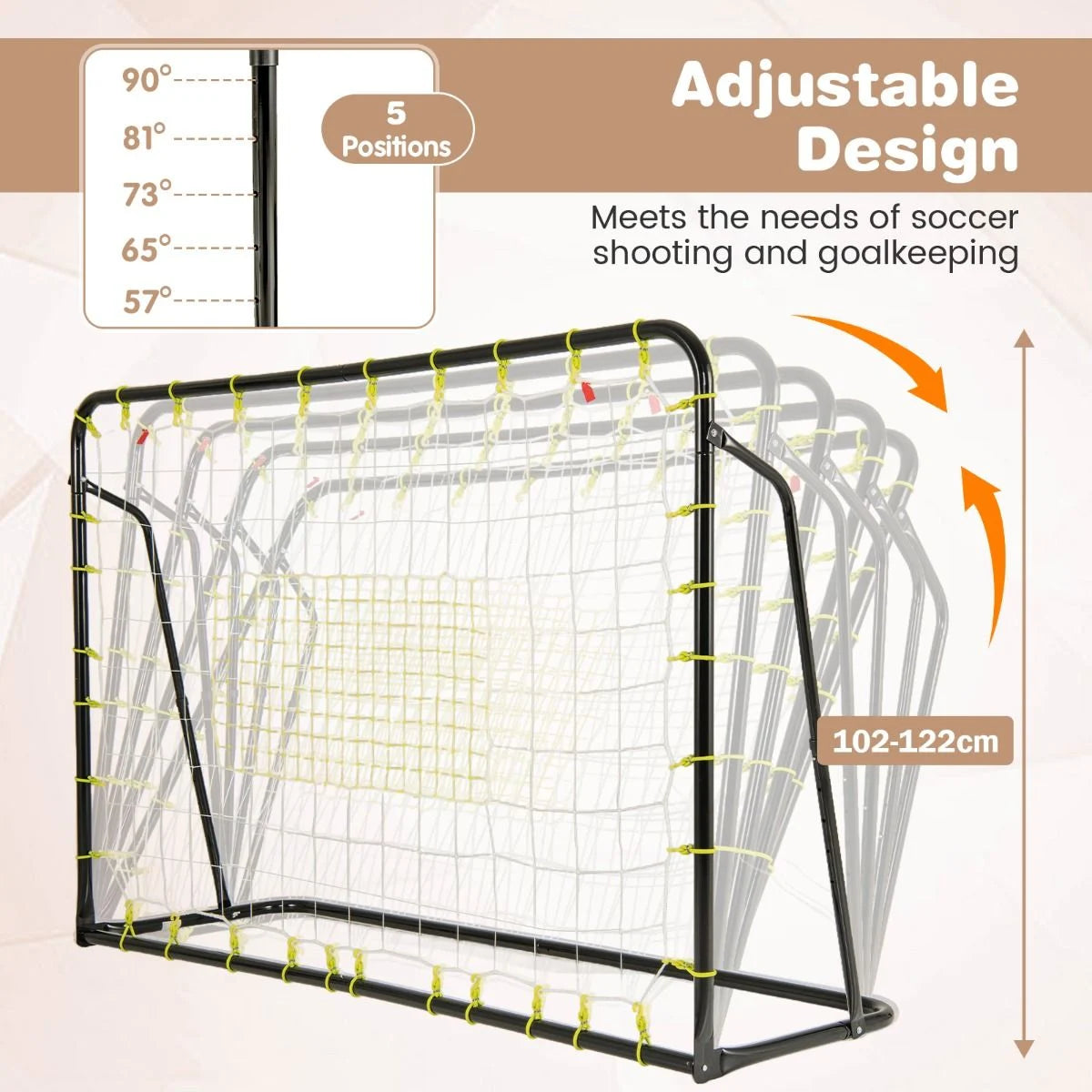 2-In-1 Kids Soccer Rebounder and Soccer Goal for Kids Aged 6+ Years Old