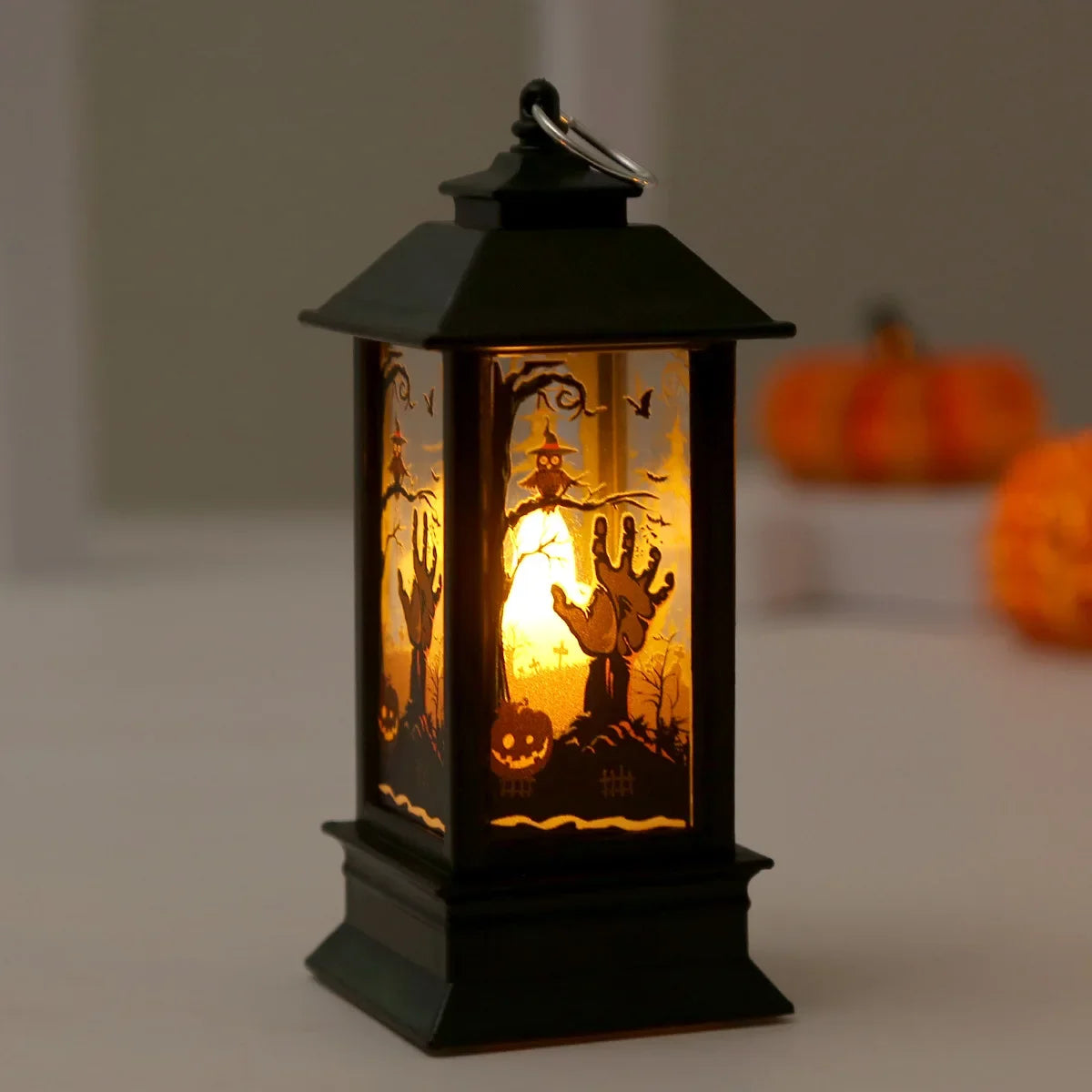 LED Pumpkin Lantern Halloween Party Horror Ghost Festival Bar Haunted House Ornaments Halloween Decoration Wind Lamp Kids Gift