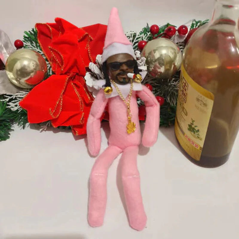 Snoop on a Stoop Christmas Elf Doll Spy on a Bent Christmas Elf Doll Home Decoration New Year Christmas Gift Toy