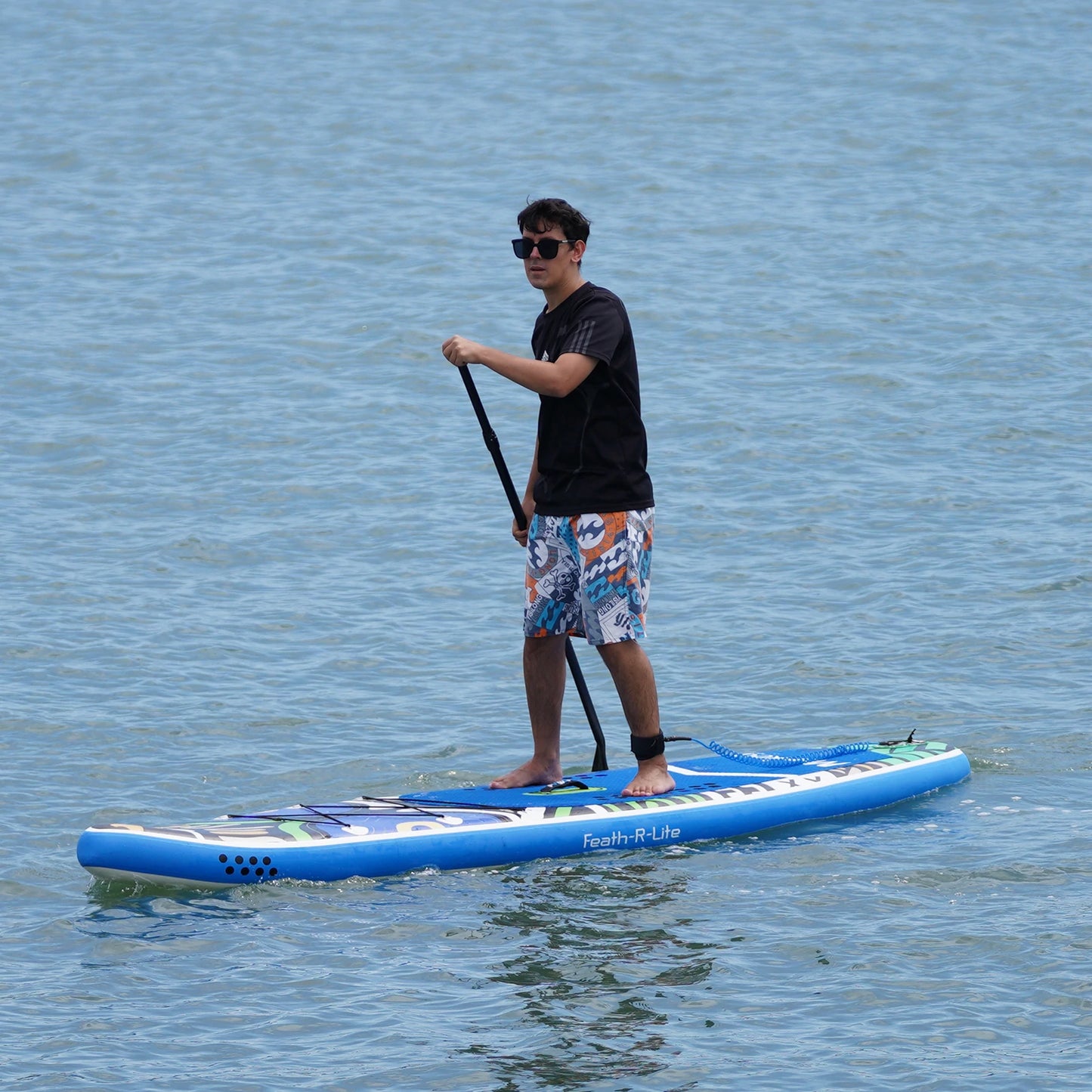 Inflatable Stand up Paddle Board Surfboard Complete Paddleboard Accessories Adjustable Paddle, Pump, ISUP Travel Backpack, Leash, Waterproof Bag, Adult Paddle Board SUPFR02A