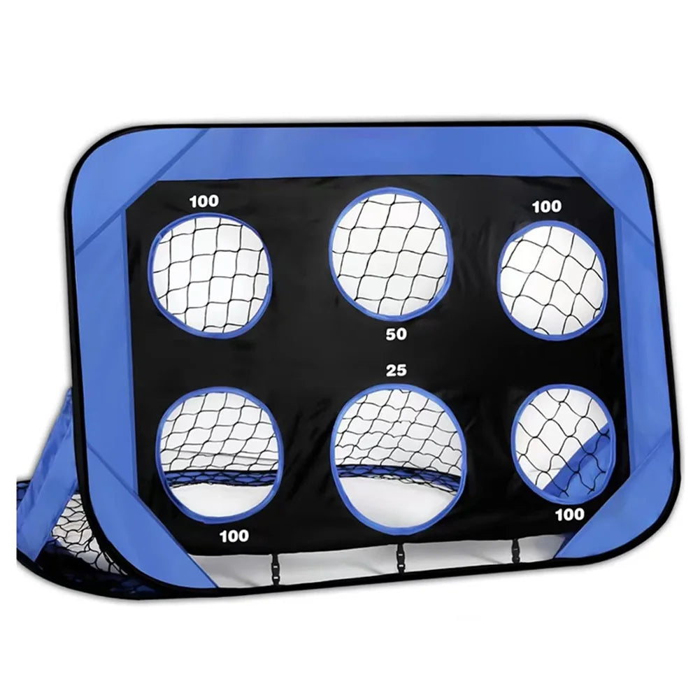 Kids Soccer Goal 4 Goal Modes Portable Soccer Training Equipment Football Training Shooting Target Net for Backyard