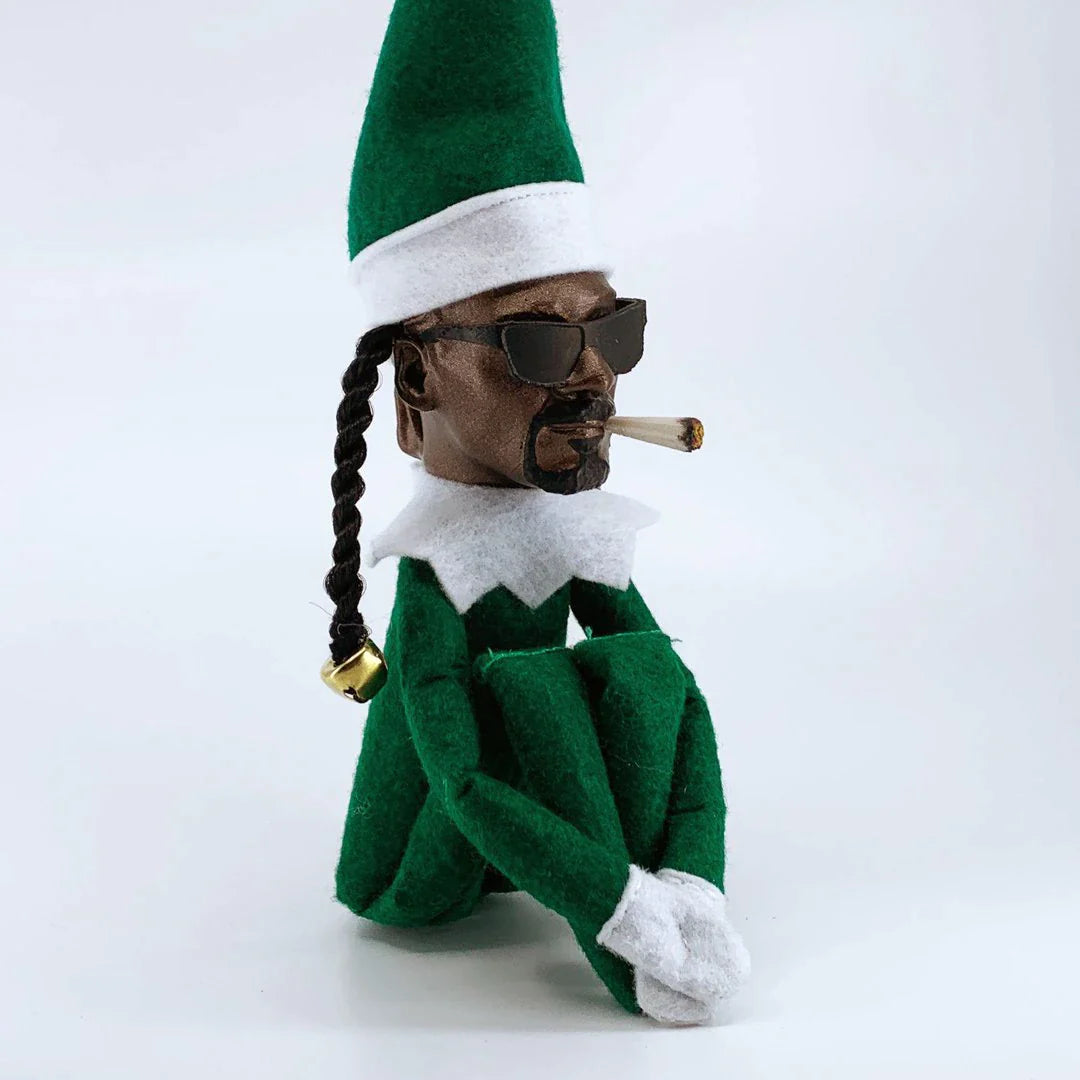 Snoop on a Stoop Christmas Elf Doll Spy on a Bent Christmas Elf Doll Home Decoration New Year Christmas Gift Toy