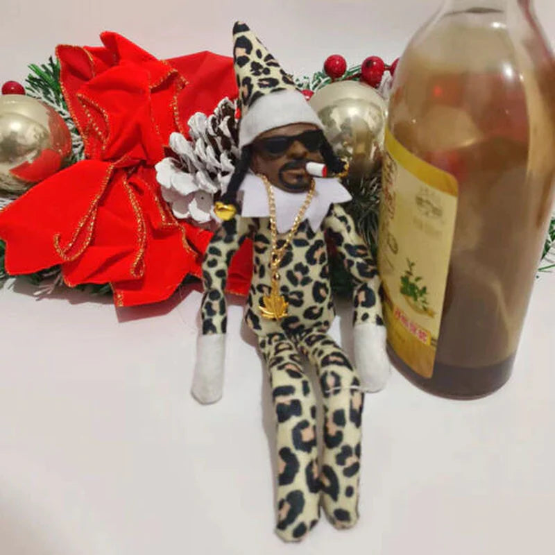 Snoop on a Stoop Christmas Elf Doll Spy on a Bent Christmas Elf Doll Home Decoration New Year Christmas Gift Toy