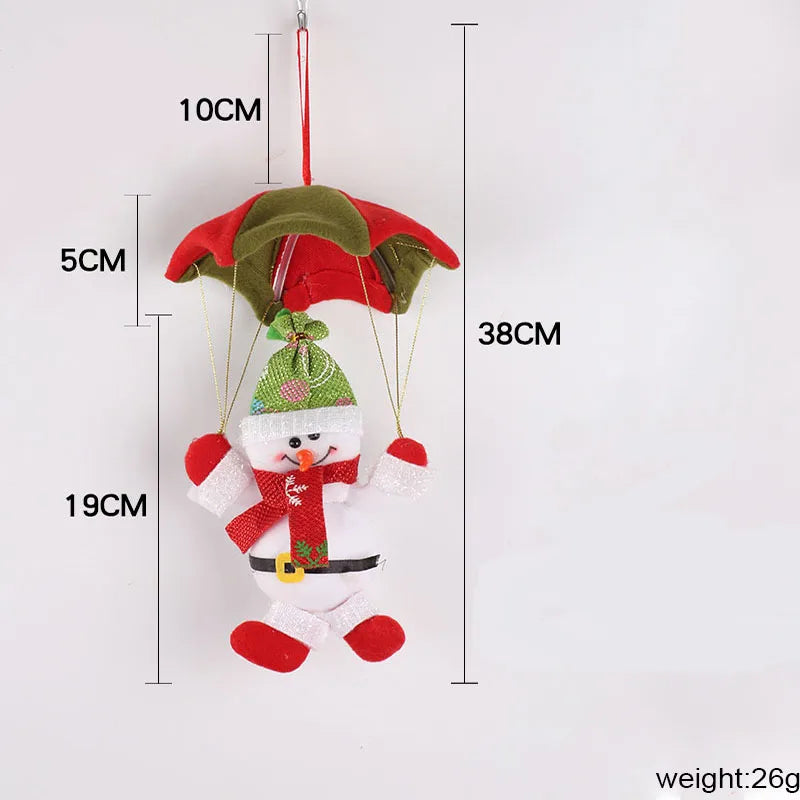 Christmas Ornaments Skydiving Santa Claus Doll Christmas Home Mall Store Hanging Ornament Craft Gifts Christmas Decorations