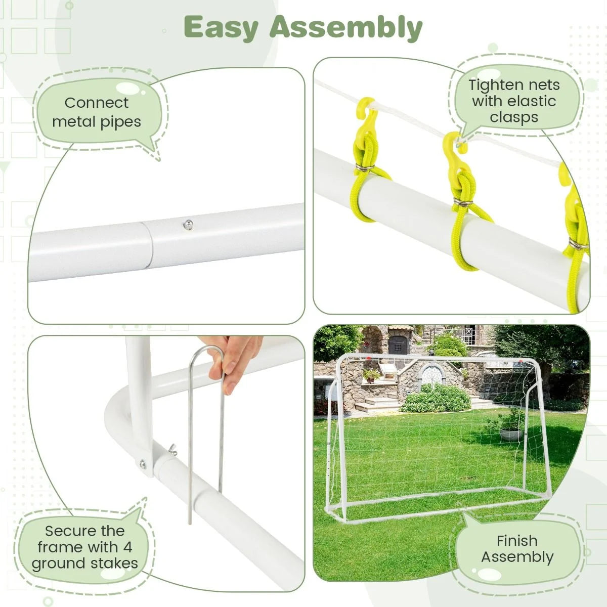 2-In-1 Kids Soccer Rebounder and Soccer Goal for Kids Aged 6+ Years Old