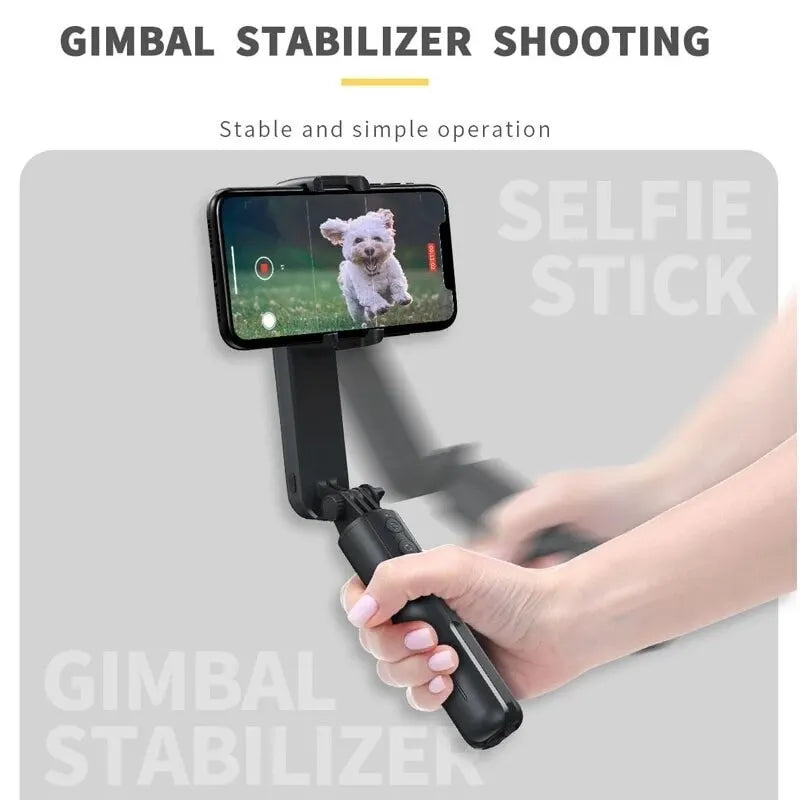 Handheld Gimbal Stabilizer Selfie Stick L09 Bluetooth Mobile Phone Holder Adjustable Fill Light Selfie Stand for Iphone/Xiaomi