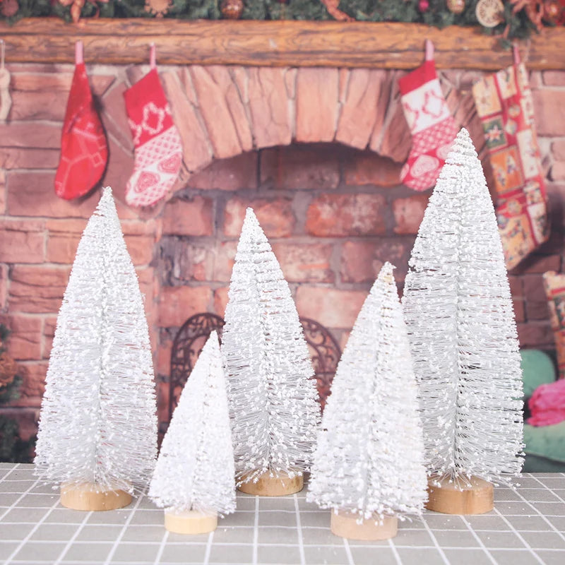 Decoration Christmas Christmas Decorations for Home White Simulation Christmas Tree Decor Window Living Room Table Ornaments
