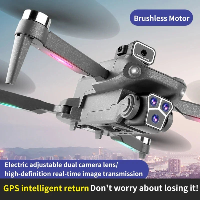 S181 GPS RC Drone 4K Dual Camera Intelligent Obstacle Avoidance Foldable Drones Brushless Remote Control Quadcopter Helicopter