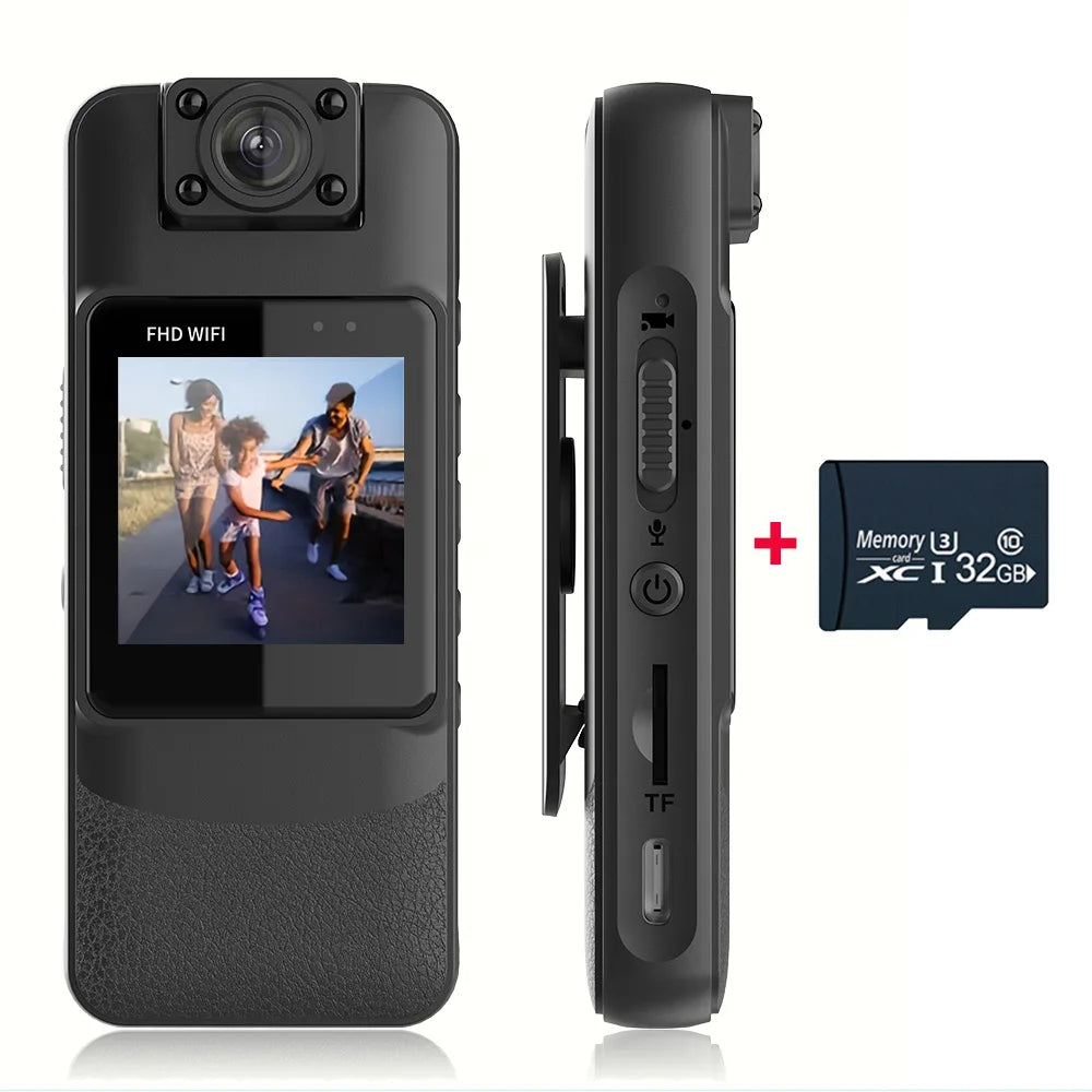 Motorcycle Mini Recorder 4K Finger Action Camera POV Mini Sports Camera with Video Recording 1.54 Inch IPS Screen Vlog Cam