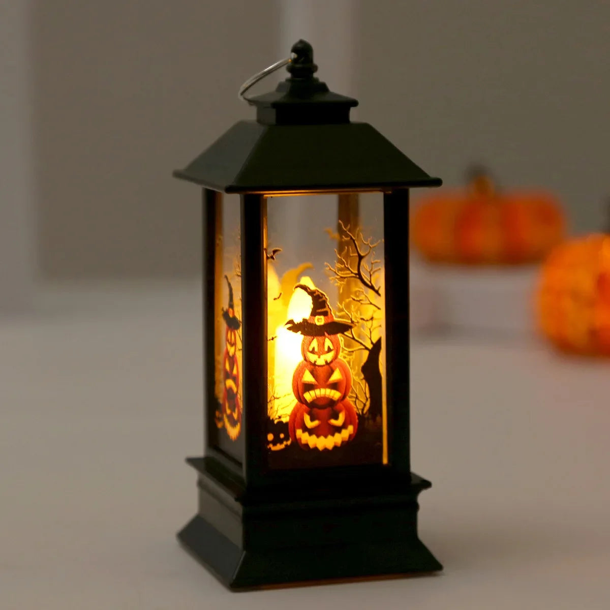 LED Pumpkin Lantern Halloween Party Horror Ghost Festival Bar Haunted House Ornaments Halloween Decoration Wind Lamp Kids Gift