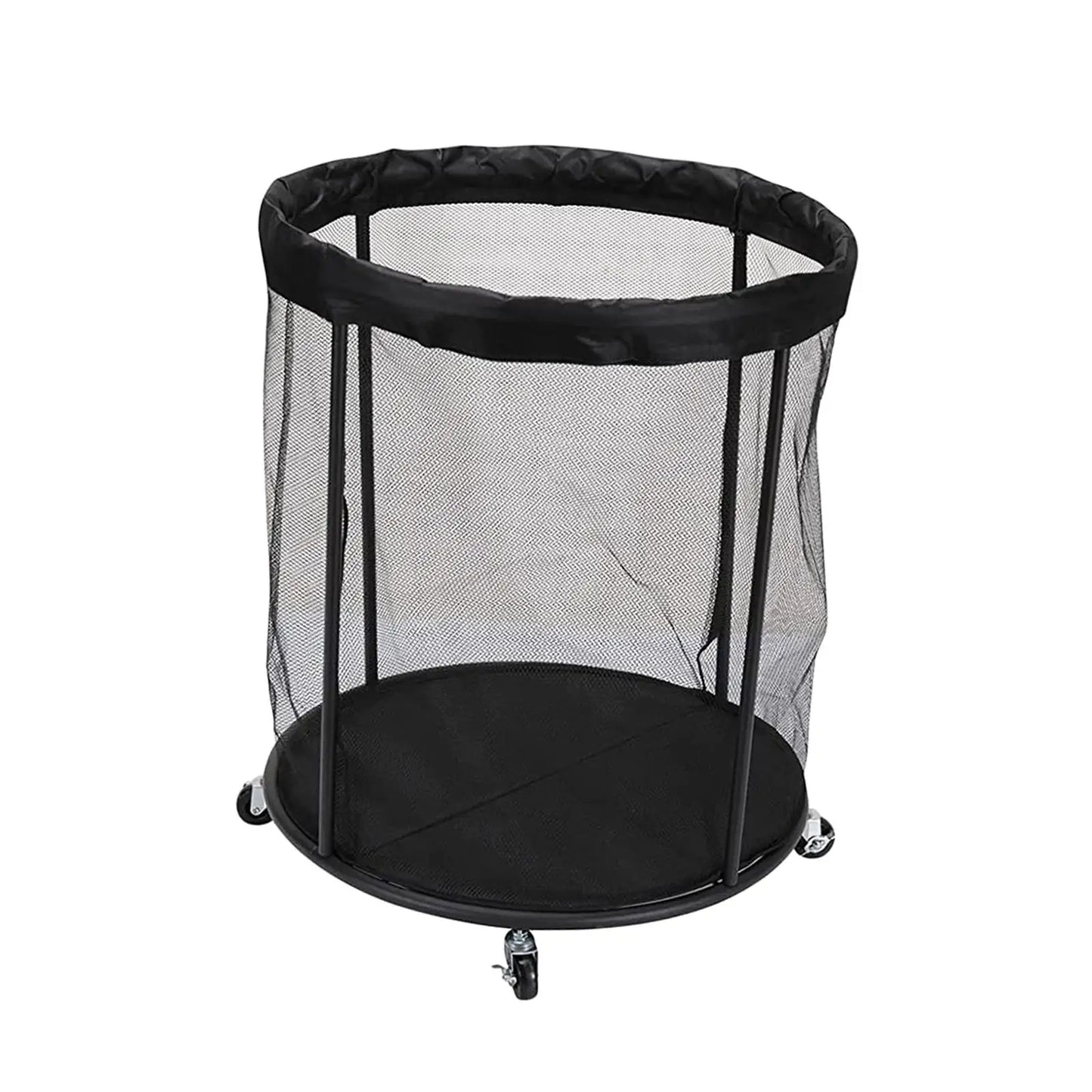 Rolling Sports Ball Storage Cart Heavy Duty for Garage Lockable Wheels Mesh Ball