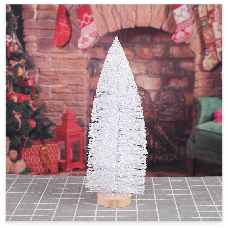 Decoration Christmas Christmas Decorations for Home White Simulation Christmas Tree Decor Window Living Room Table Ornaments