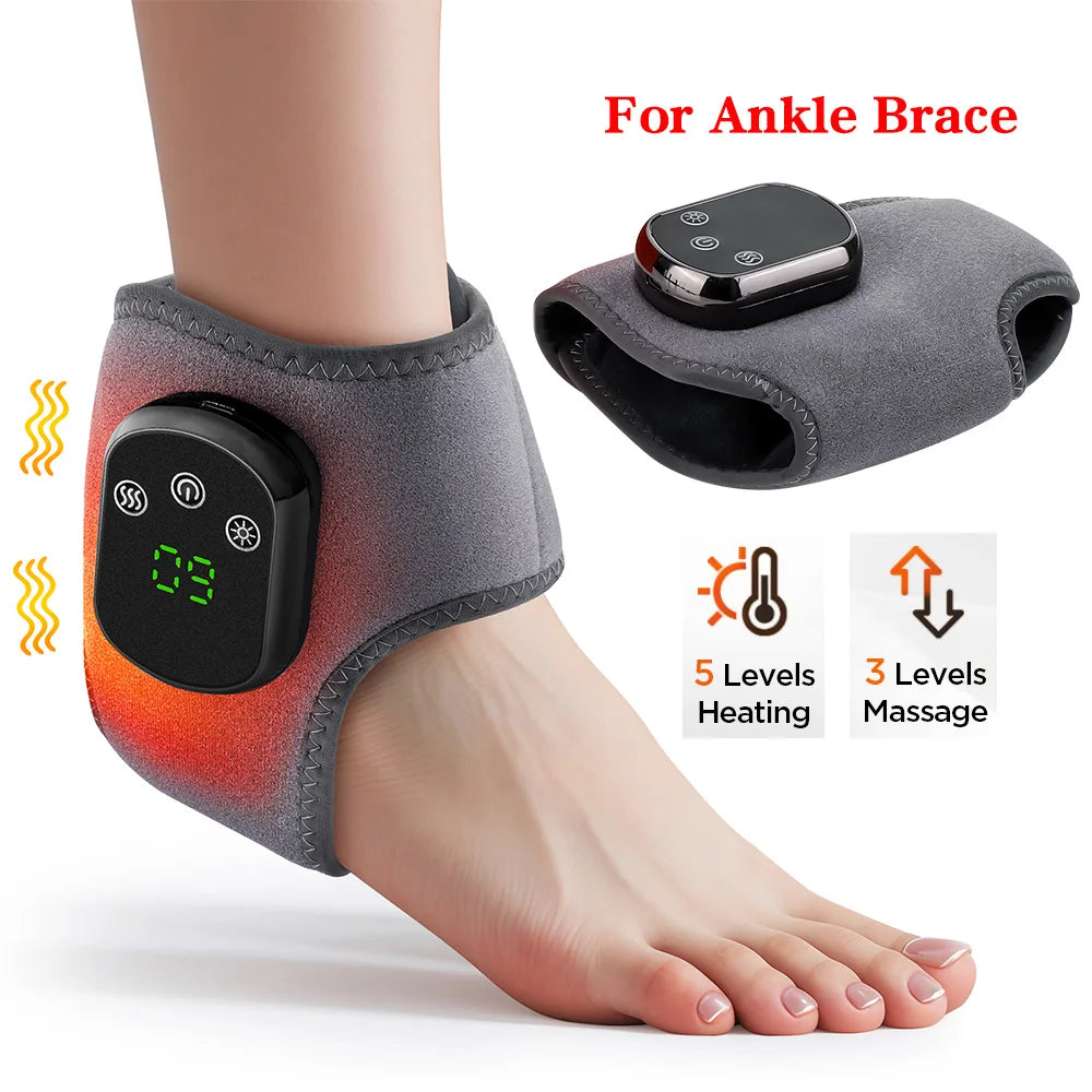Electric Heating Wrist Guard Vibration Massage 5 Levels Hot Compress Wrist Brace Protector Wrap Rechargeable Heating Wristband