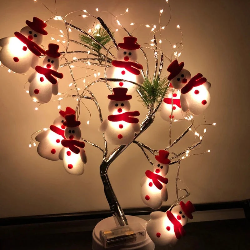 Snowman Christmas Tree Decor Garland Lights Hanging Christmas Ornaments Christmas Decorations for Home Navidad Natal New Year