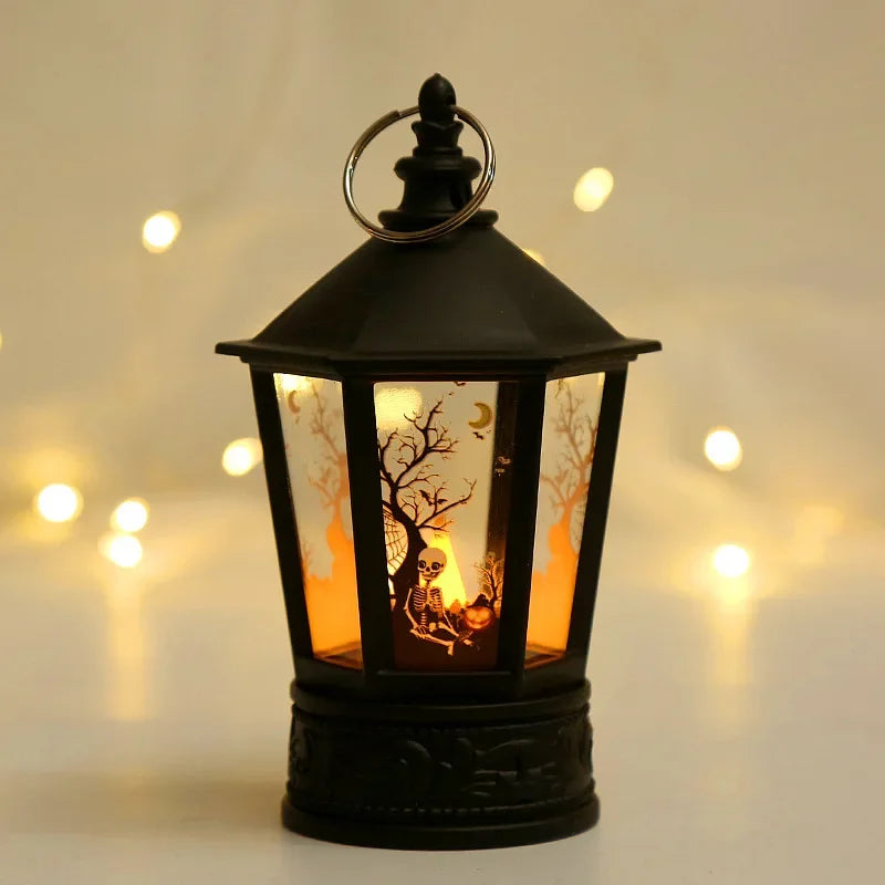 LED Pumpkin Lantern Halloween Party Horror Ghost Festival Bar Haunted House Ornaments Halloween Decoration Wind Lamp Kids Gift