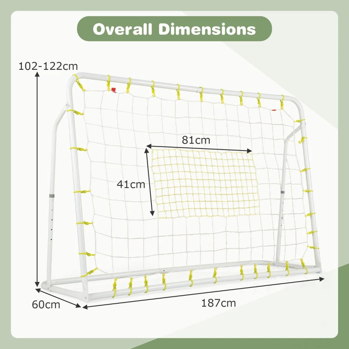 2-In-1 Kids Soccer Rebounder and Soccer Goal for Kids Aged 6+ Years Old
