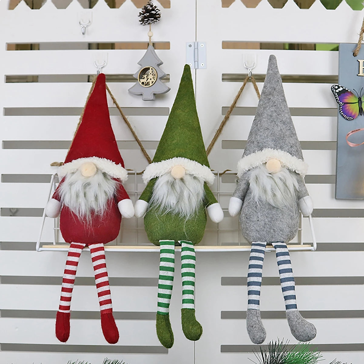 Telescopic Christmas Doll Merry Christmas Decor for Home 2024 Navidad Noel Christmas Ornaments Xmas Gifts New Year 2025