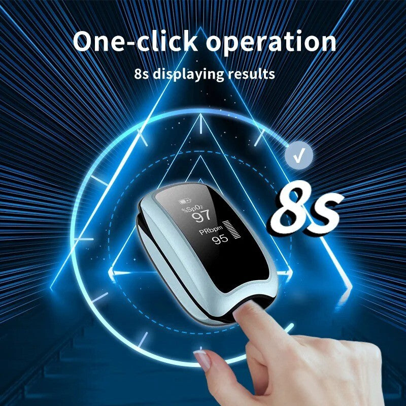 Rechargeable Finger Pulse Oximeter LED Blood Oxygen Spo2 Monitor Heart Rate
