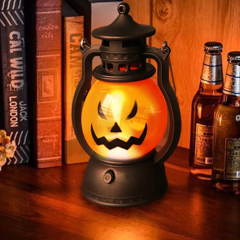 Cosplay Pumpkin Lights Decorative Kerosene Lanterns LED Handheld Lamp Pumpkin for Table Camping Garden Yard Party Home Decor