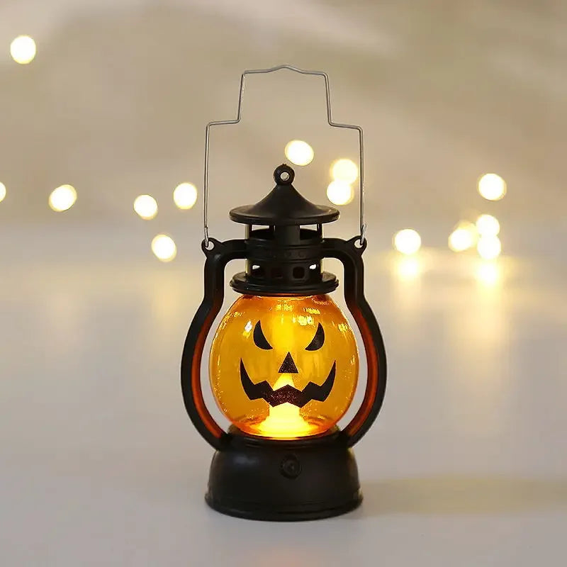 LED Pumpkin Lantern Halloween Party Horror Ghost Festival Bar Haunted House Ornaments Halloween Decoration Wind Lamp Kids Gift