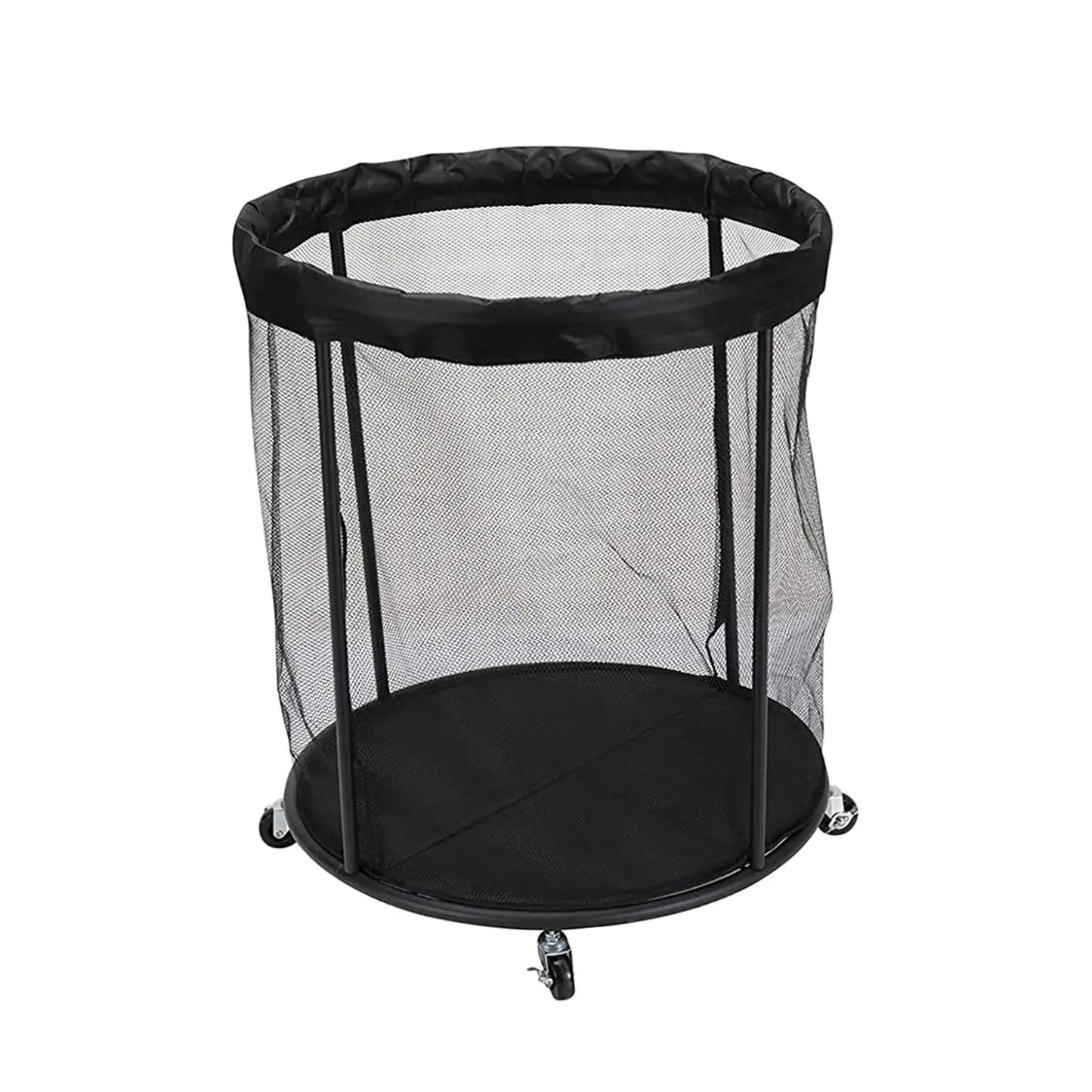 Rolling Sports Ball Storage Cart Heavy Duty for Garage Lockable Wheels Mesh Ball