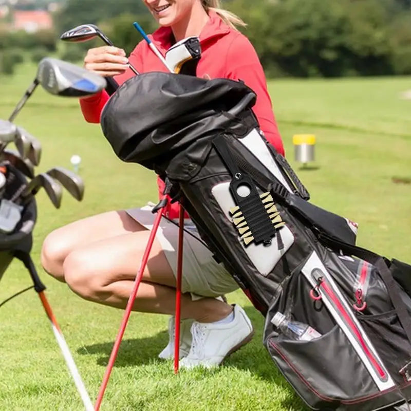 Golf Tee Holder Belt Clip Golf Tee PU Organizing Case Golf Tees Storage Bag Golf Accessories Gifts for Men Women Golfer Gift
