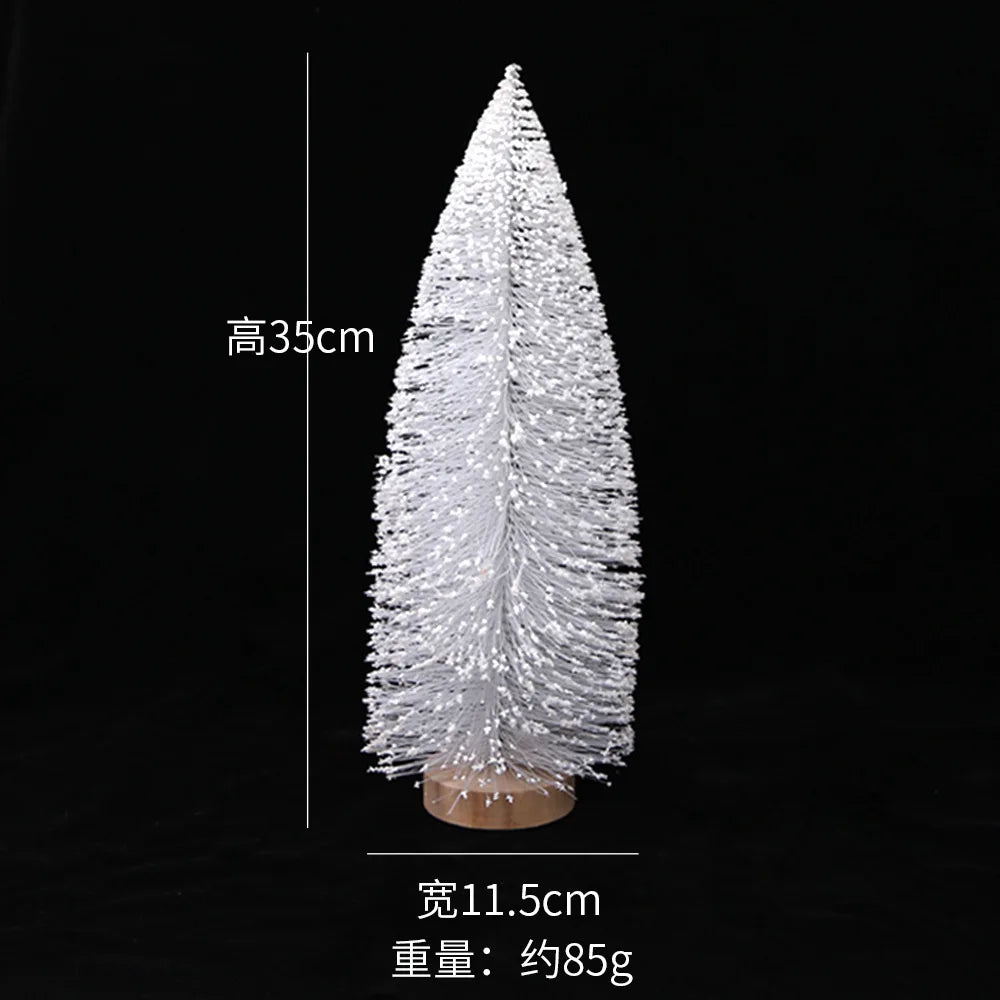 Decoration Christmas Christmas Decorations for Home White Simulation Christmas Tree Decor Window Living Room Table Ornaments