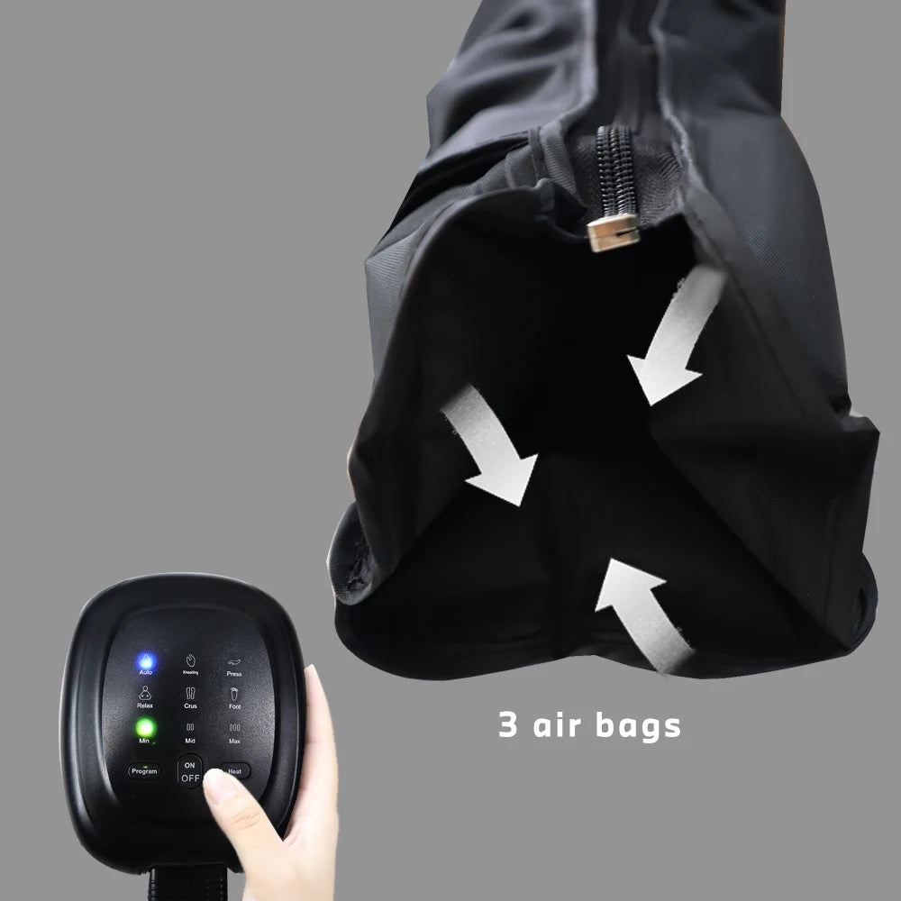 Air Compression Leg Recovery System Foot Massager for Circulation and Relaxation Calf Massage Muscle Pain Relief Device