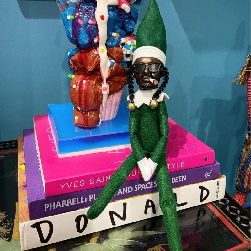 Snoop on a Stoop Christmas Elf Doll Spy on a Bent Christmas Elf Doll Home Decoration New Year Christmas Gift Toy