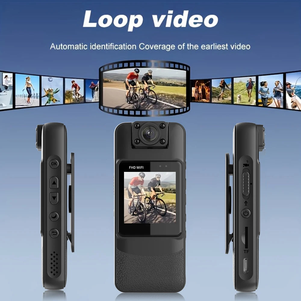 Motorcycle Mini Recorder 4K Finger Action Camera POV Mini Sports Camera with Video Recording 1.54 Inch IPS Screen Vlog Cam
