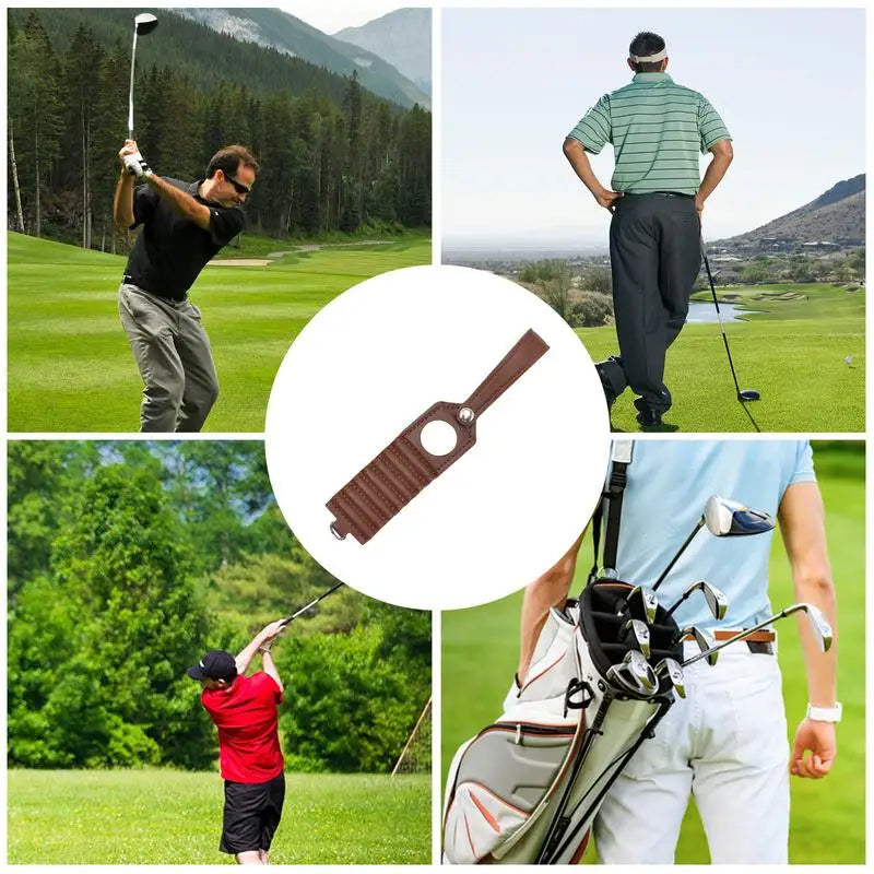 Golf Tee Holder Belt Clip Golf Tee PU Organizing Case Golf Tees Storage Bag Golf Accessories Gifts for Men Women Golfer Gift