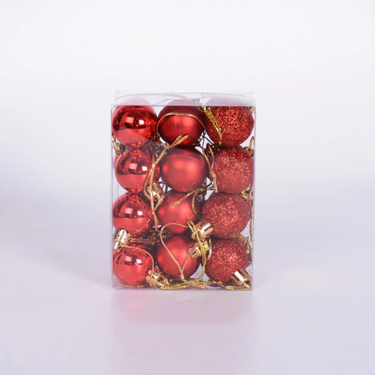 24Pcs Glitter Christmas Tree Ball Baubles Colorful Christmas Balls Xmas Party Home Garden Christmas Decoration Supplies 12 Color
