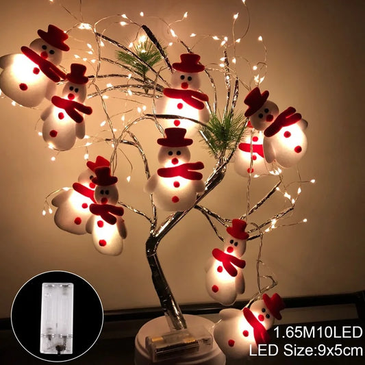 Snowman Christmas Tree Decor Garland Lights Hanging Christmas Ornaments Christmas Decorations for Home Navidad Natal New Year