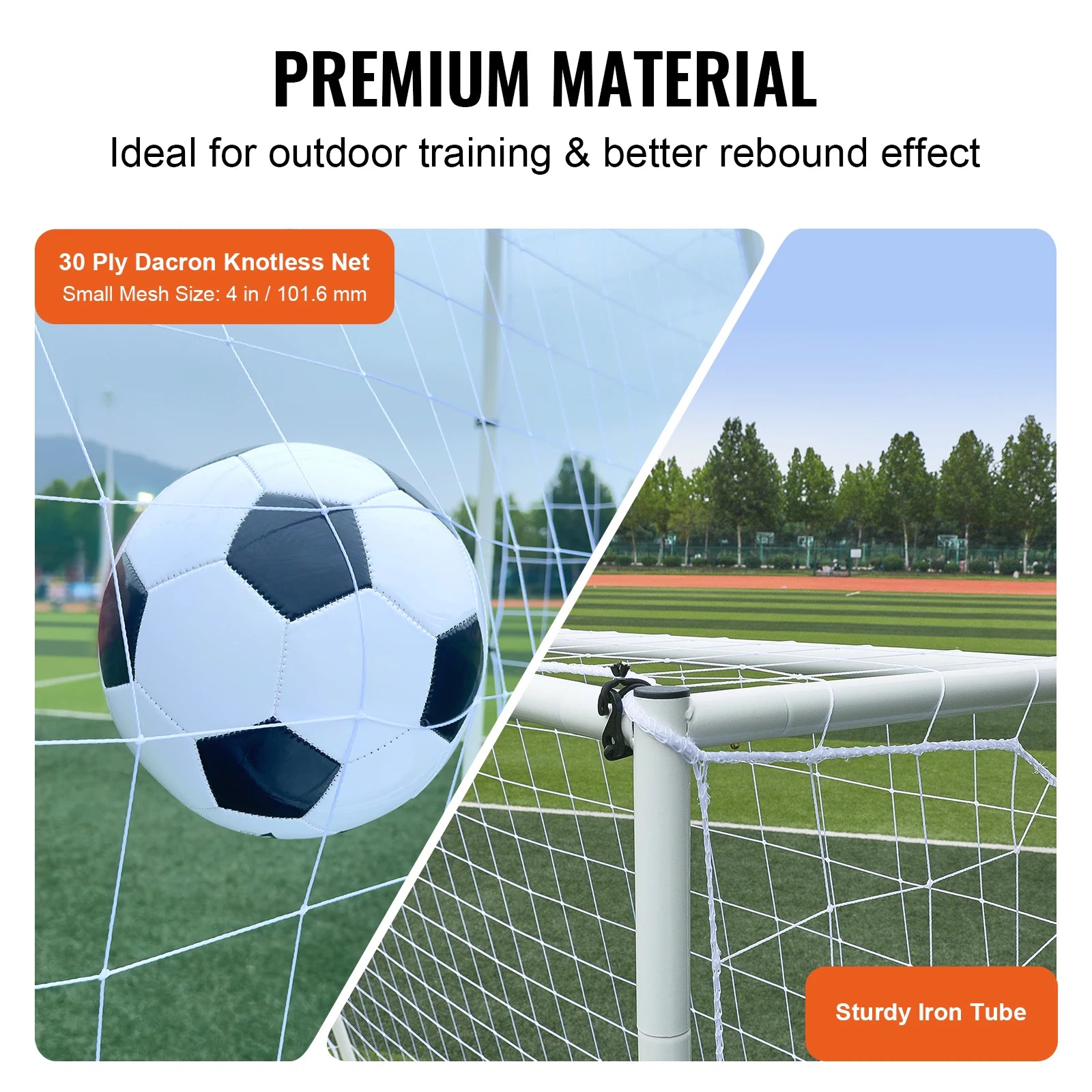 Soccer Rebound Trainer Iron Soccer Training Equipment Sports Football Rebounder Wall for Practicing Solo Training Passing
