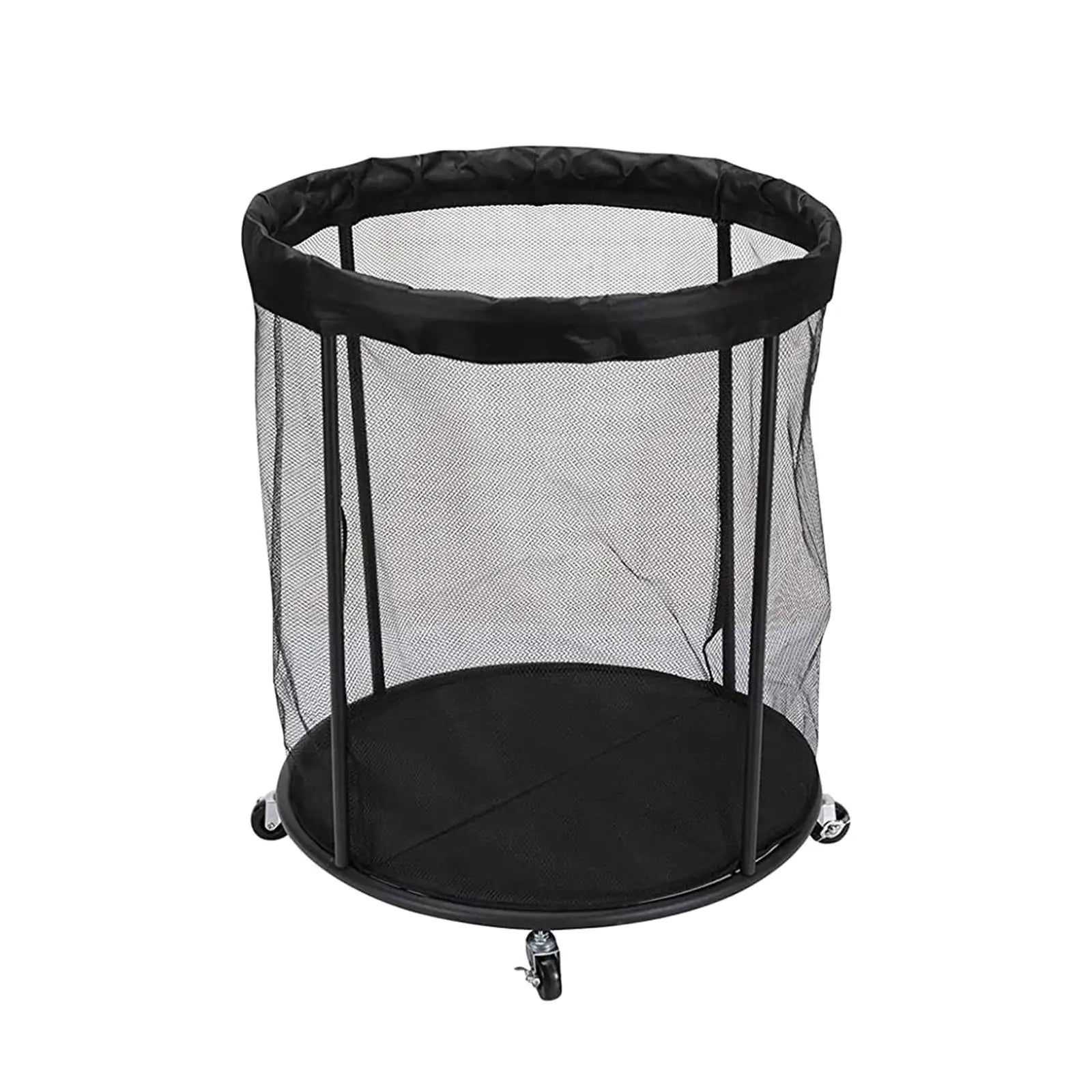 Rolling Sports Ball Storage Cart Heavy Duty for Garage Lockable Wheels Mesh Ball