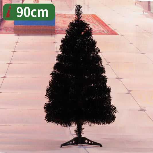 90Cm Christmas Tree Black Rose Red Mini Artificial Christmas Tree Decoration Christmas Decorations for Home Christmas Ornaments