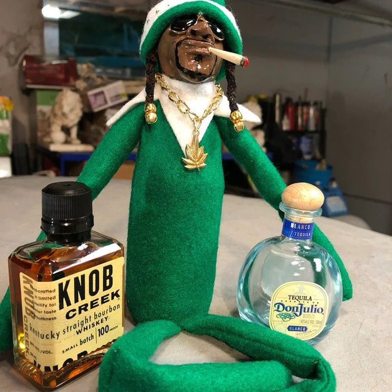 Snoop on a Stoop Christmas Elf Doll Spy on a Bent Christmas Elf Doll Home Decoration New Year Christmas Gift Toy