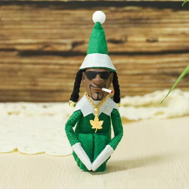 Snoop on a Stoop Christmas Elf Doll Spy on a Bent Christmas Elf Doll Home Decoration New Year Christmas Gift Toy